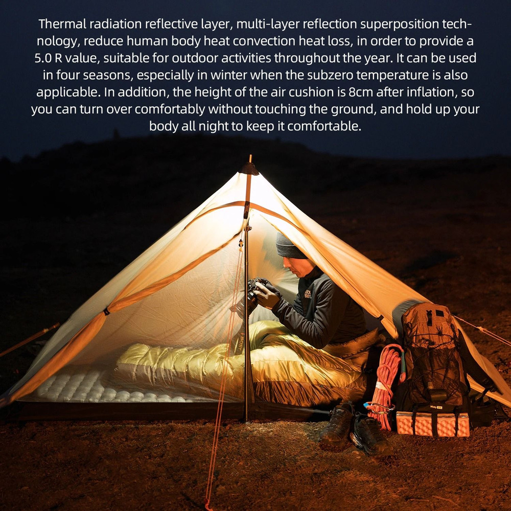 Ultralight Inflatable Camping Mattress Pad  Waterproof Foldable Sleeping Mat For Outdoor Hiking And 3