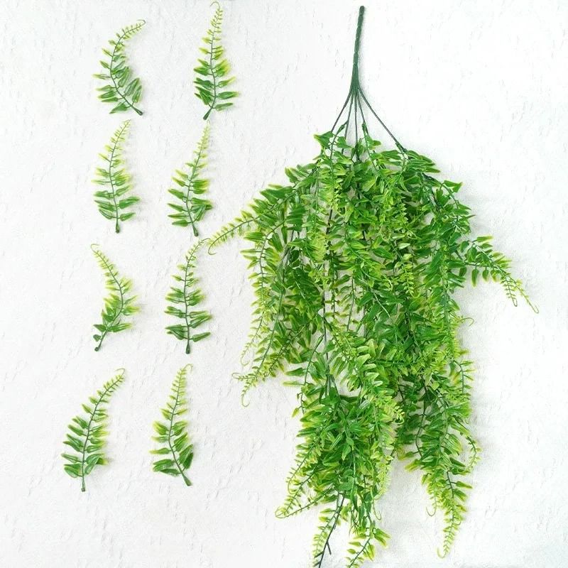 2pcs 35Inch Persian Fern Hanging Vines  Lush Artificial Greenery For Home Wall Wedding And Party De 4