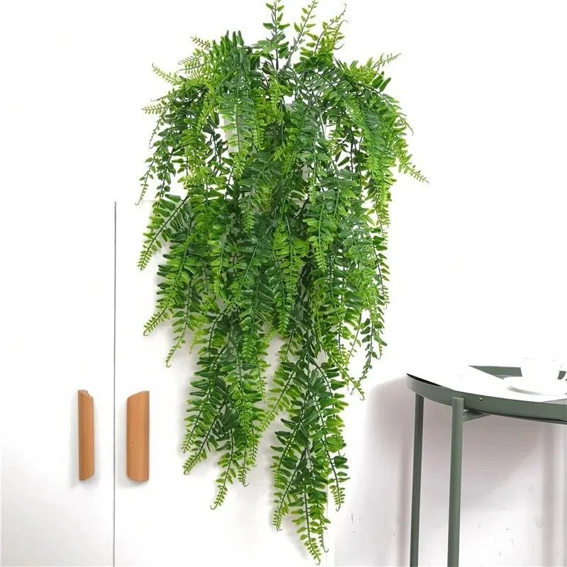 2pcs 35Inch Persian Fern Hanging Vines  Lush Artificial Greenery For Home Wall Wedding And Party De 5