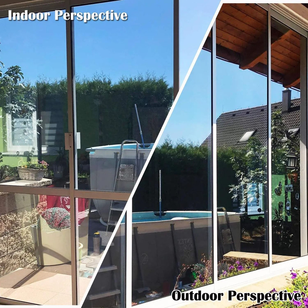 One Way Window Film Mirror Effect Tint Glass Covering For Home Office Reflective Heat Control Anti  3