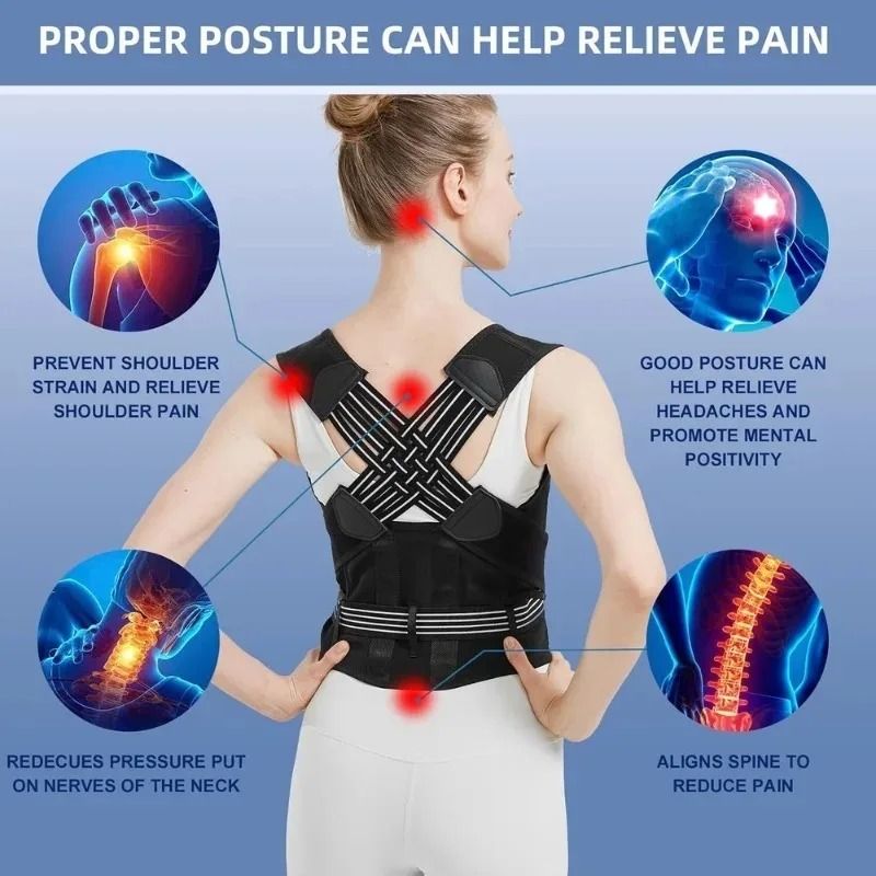 Back Shoulders Support Posture Corrector For Women Gym Rehabilitation Yoga Back Belt Lumbar Support 3