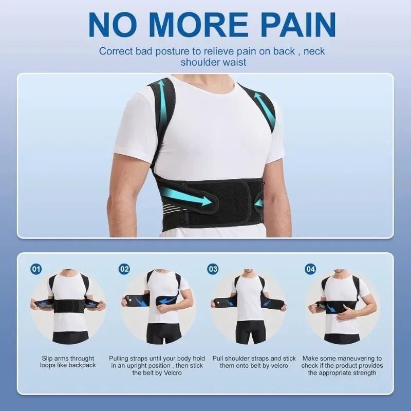 Back Shoulders Support Posture Corrector For Women Gym Rehabilitation Yoga Back Belt Lumbar Support 5