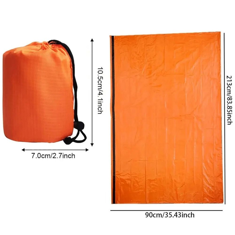 Emergency Thermal Sleeping Bag Lightweight Waterproof Survival Blanket For Camping And Hiking 5