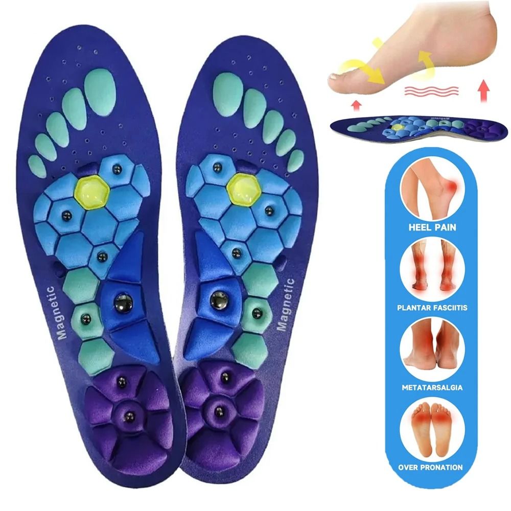 Magnetic Acupressure Massage Insoles With Arch Support For Men And Women 0