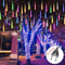 Solar Meteor Shower String Lights Waterproof Garden Decor For Christmas Weddings And Parties 6