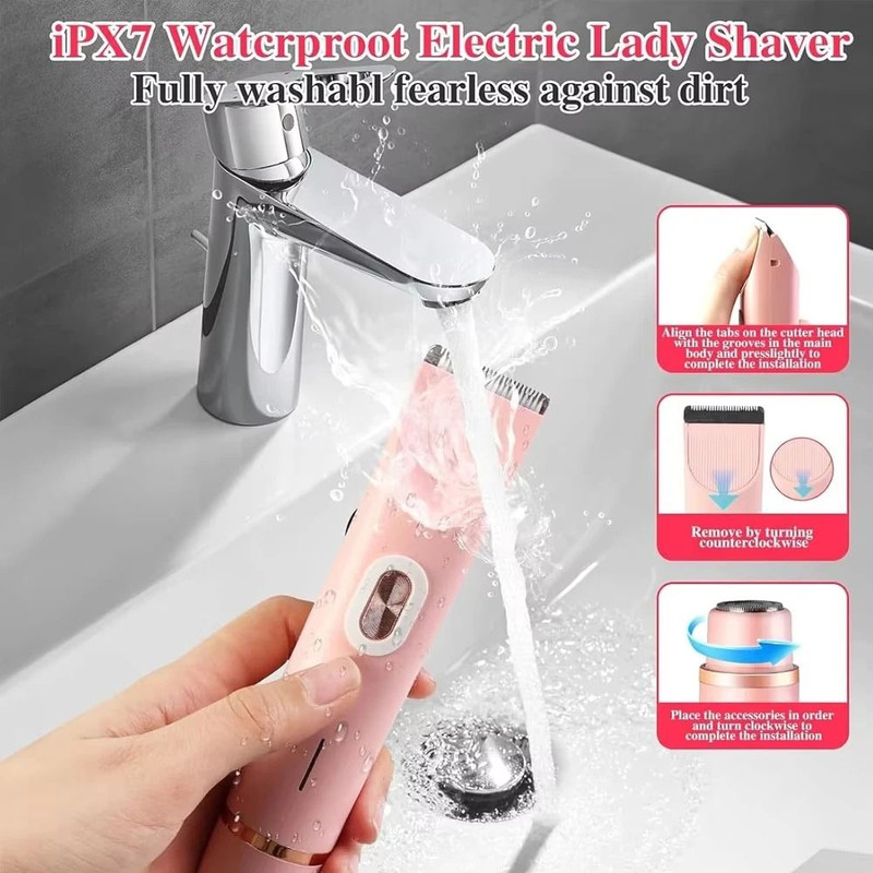 Electric Hair Remover And Body Shaver For Women Facial Underarm Leg And Bikini Trimmer 0