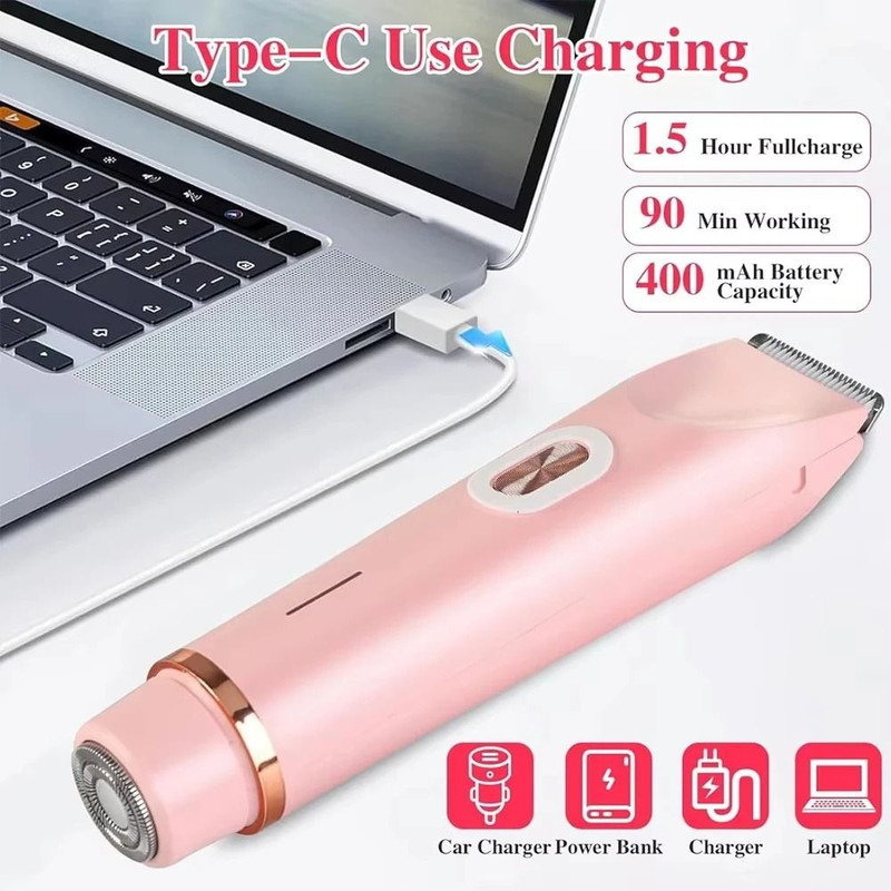 Electric Hair Remover And Body Shaver For Women Facial Underarm Leg And Bikini Trimmer 5