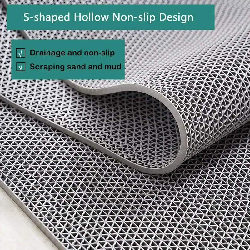 Non Slip PVC Floor Mat For Kitchen Bathroom And Outdoor Areas Waterproof Dirt Resistant Anti Skid M