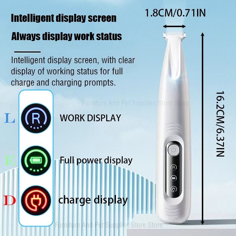 Waterproof Pet Paw Trimmer With LED Light And Display For Safe Precise Grooming 5