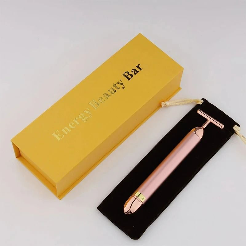 24K Gold Beauty Roller Vibrating Face Massager For Skin Tightening And Lifting 6