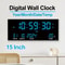Digital Large Wall Clock Alarm Temperature Date Calendar Display 8 Sets Of Alarm Clocks 14 Electron 0