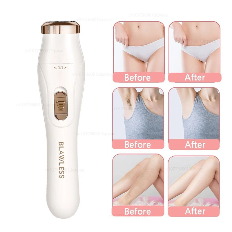 Portable Electric Shaver For Women Painless Rechargeable Body And Facial Hair Remover 5