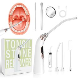 tonsil stone removal kit 10-in-1 electric mouth vacuum oral cleaner with led light and 5 suction modes