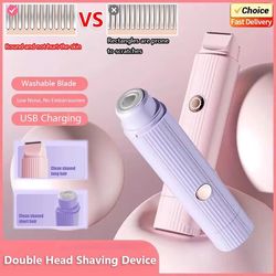 2-in-1 electric razor for women painless hair removal rechargeable body trimmer and shaver
