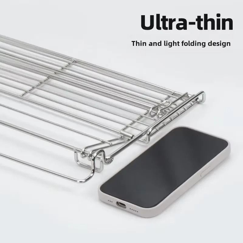 Outdoor Folding Aluminum Table Storage Rack  IGT Side Expansion Hanger With Mesh Basket For Camping 4