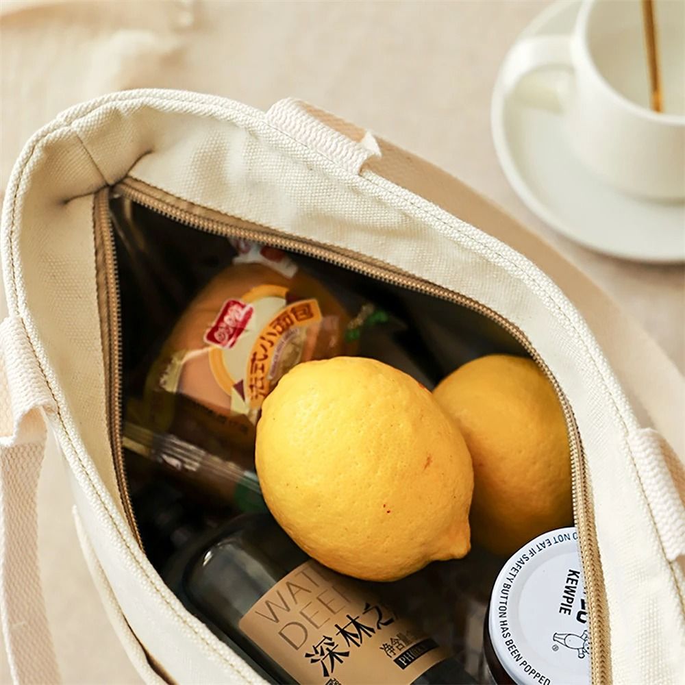 Insulated Canvas Lunch Bag  LargeCapacity Reusable Cooler Tote For School Office Or Picnic 4