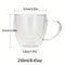 DoubleWalled Glass Coffee Mug 250ml Insulated Clear Cup With Handle For Hot And Cold Drinks 6