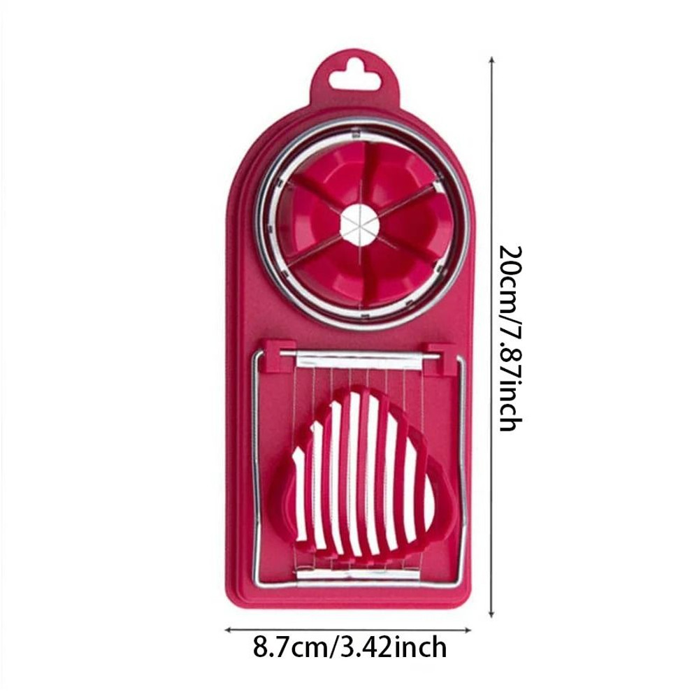2in1 Stainless Steel Egg Cutter Multifunctional Kitchen Tool With Durable Wire Slicer And Hanging 5