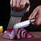 Stainless Steel Onion Slicer Holder  Vegetable Cutting Fork And Food Slicing Guide For Safe Even Ki 2