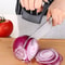 Stainless Steel Onion Slicer Holder Vegetable Cutting Fork And Food Slicing Guide For Safe Even Ki 4