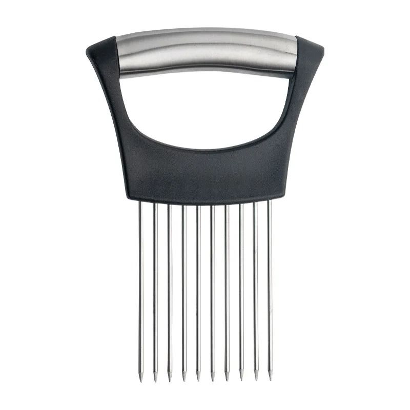 Stainless Steel Onion Slicer Holder  Vegetable Cutting Fork And Food Slicing Guide For Safe Even Ki 7