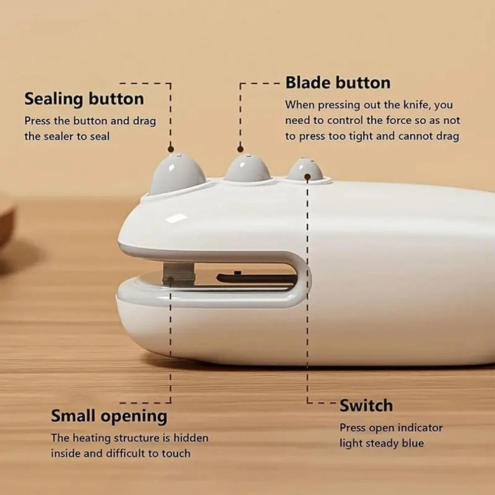 Mini Bag Sealing Machine Rechargeable Portable Sealer 5