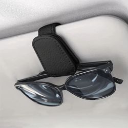 magnetic leather sunglasses clip for car visor