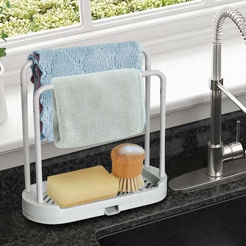 Kitchen Sink Drain Storage Basket And Rag Stand 2