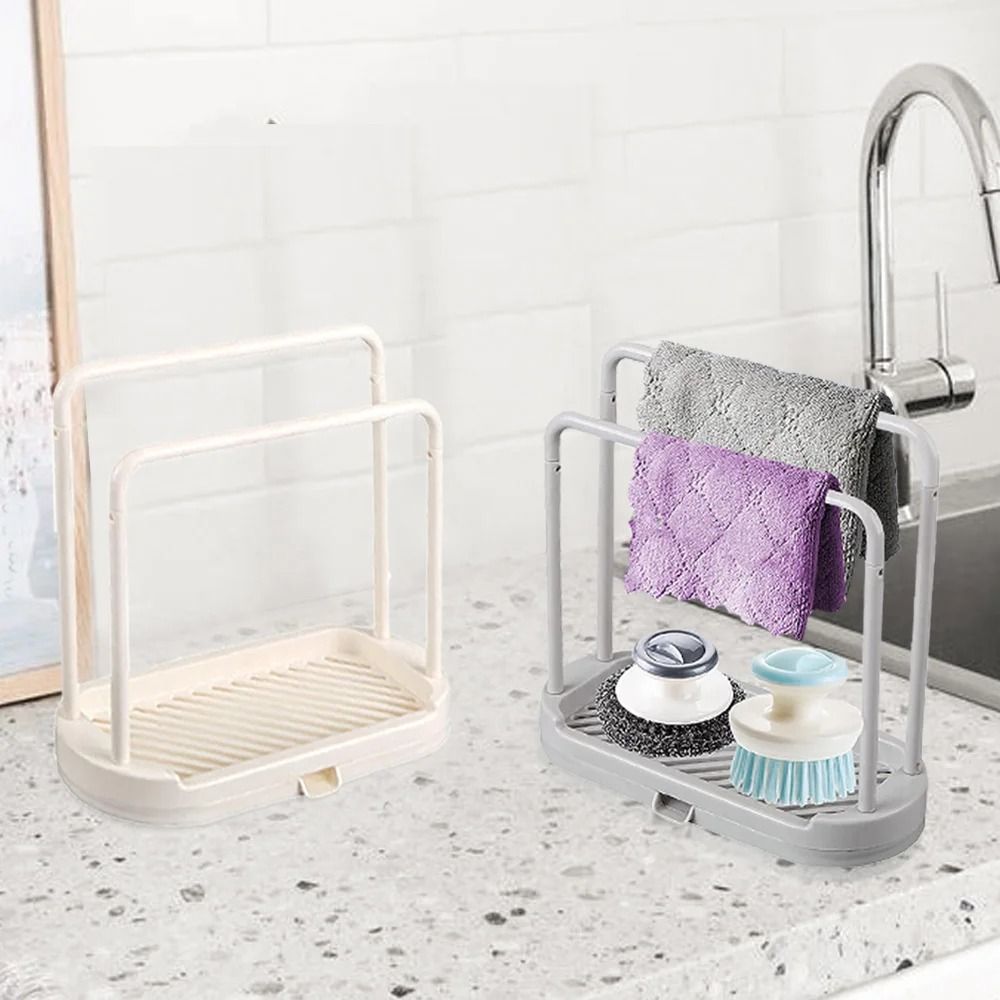 Kitchen Sink Drain Storage Basket And Rag Stand 13