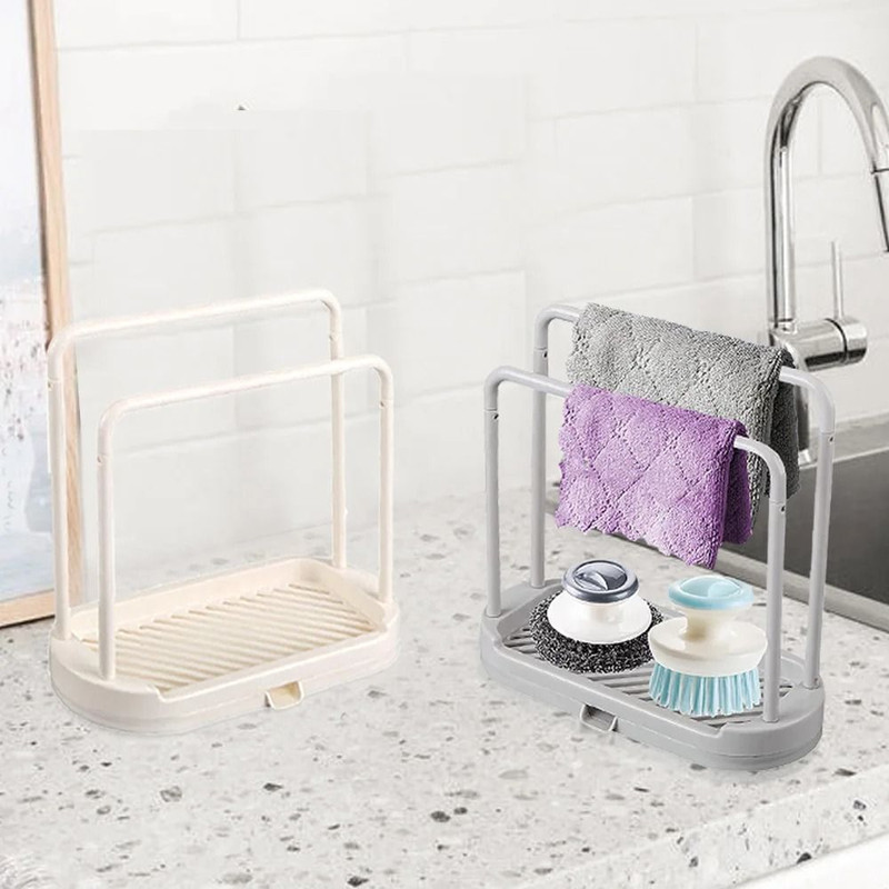 Kitchen Sink Drain Storage Basket And Rag Stand 13