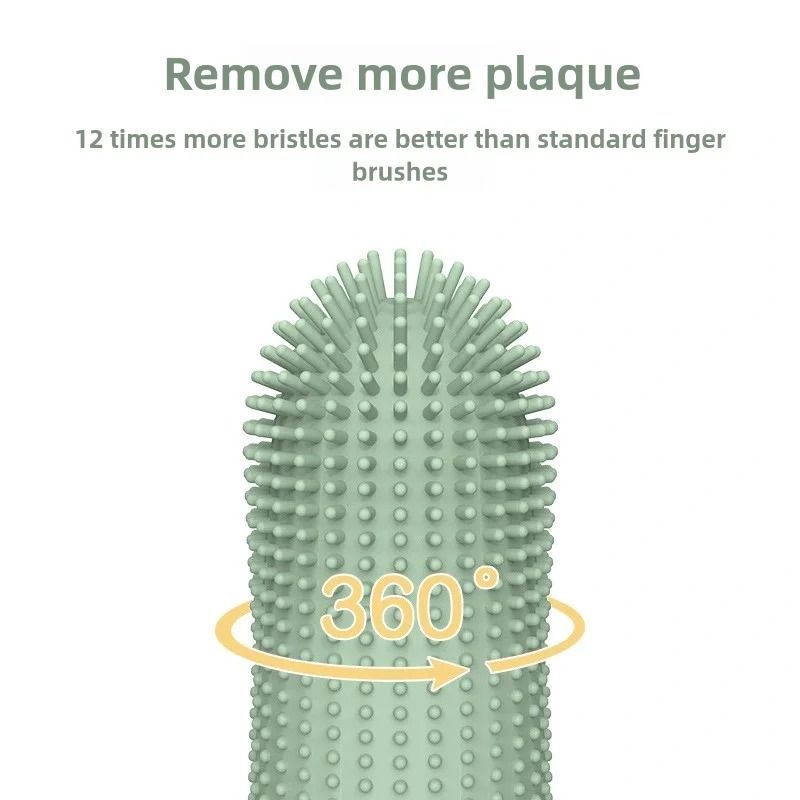 Dog Finger Toothbrush For Gentle 360 Degree Dental Cleaning 4
