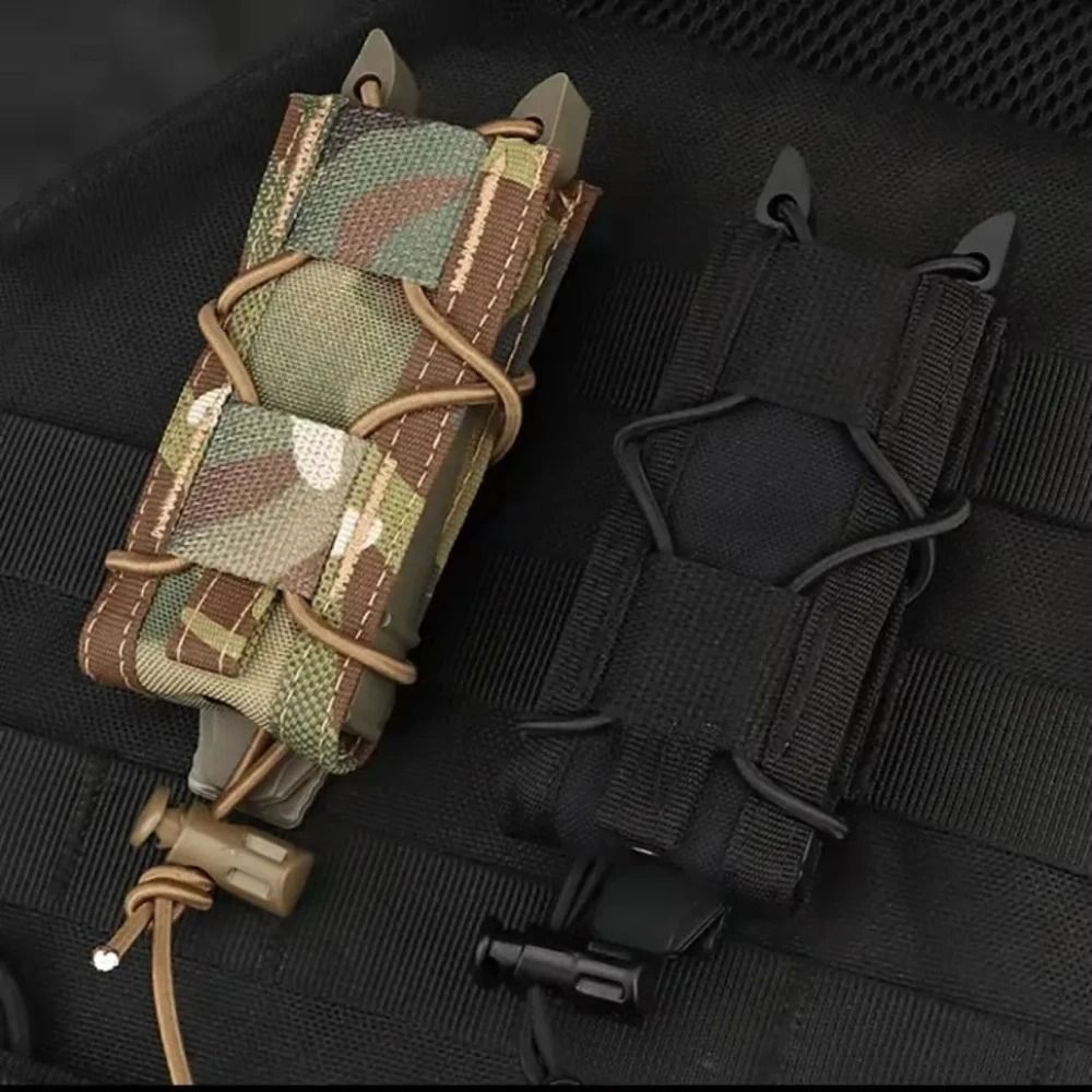 Tactical Magazine Pouch 9mm Pistol Mag Holder MOLLE Flashlight And Knife Holster For Hunting And Sh 5