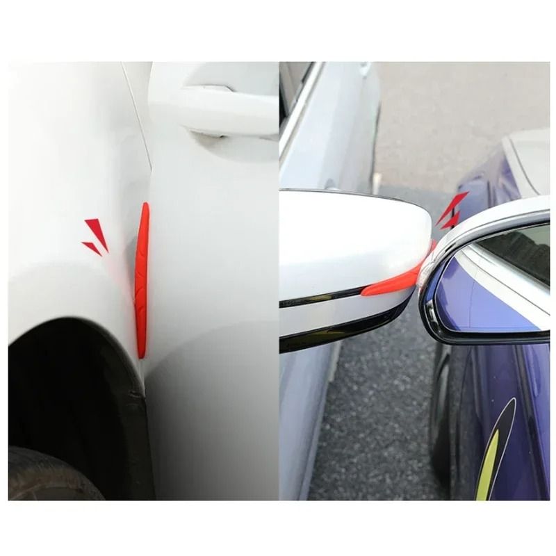 Car Door Edge Protector Set Silicone AntiCollision Strips For Door And Mirror Protection 2