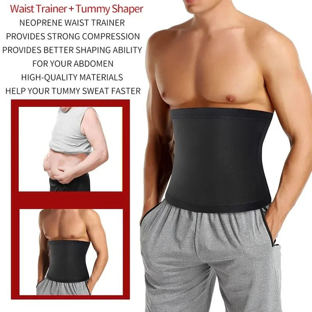 Mens Sauna Body Shaper Waist Trainer Belt 1
