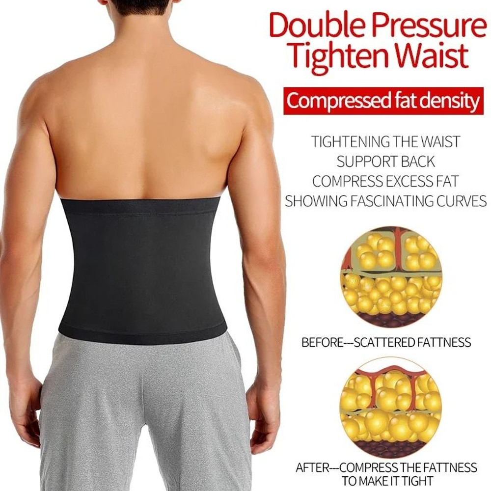 Mens Sauna Body Shaper Waist Trainer Belt 3