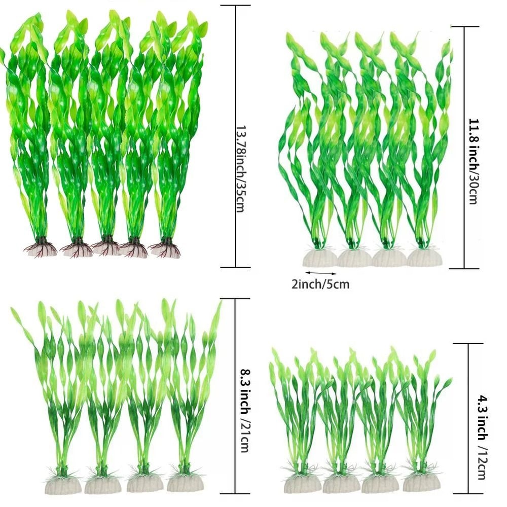 Artificial Aquarium Plants With Ceramic Base 5