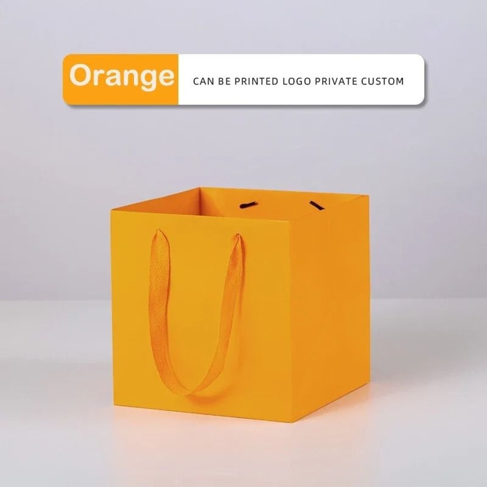 10 Pcs Kraft Paper Gift Bags With Handles 9