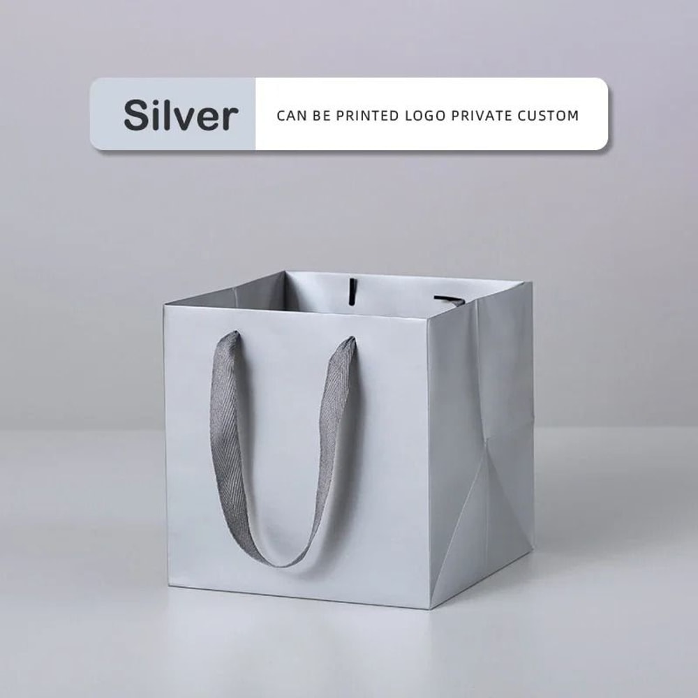 10 Pcs Kraft Paper Gift Bags With Handles 10