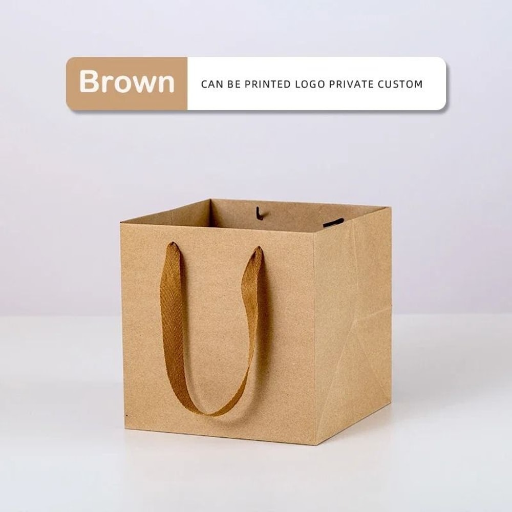 10 Pcs Kraft Paper Gift Bags With Handles 11