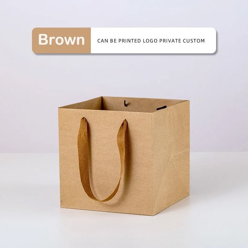 10 Pcs Kraft Paper Gift Bags With Handles 11