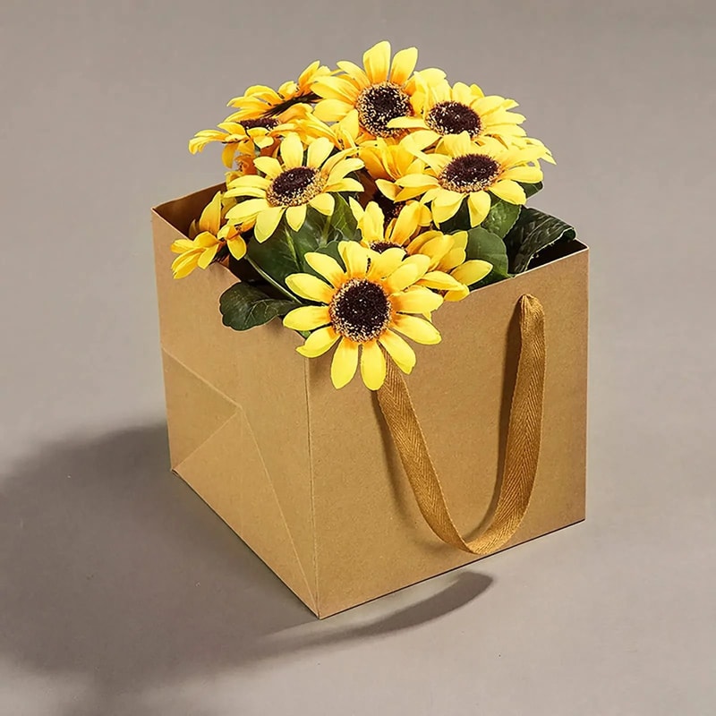10 Pcs Kraft Paper Gift Bags With Handles 2