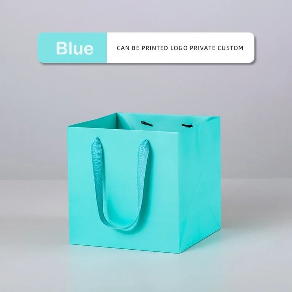 10 Pcs Kraft Paper Gift Bags With Handles 8