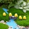 Mini Chicken Figurines Fairy Garden Decoration Set 3
