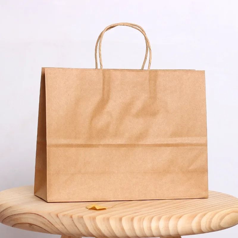 10 Pcs Large Kraft Paper Gift Bags With Handles 3