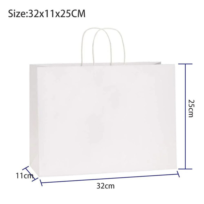 10 Pcs Large Kraft Paper Gift Bags With Handles 6