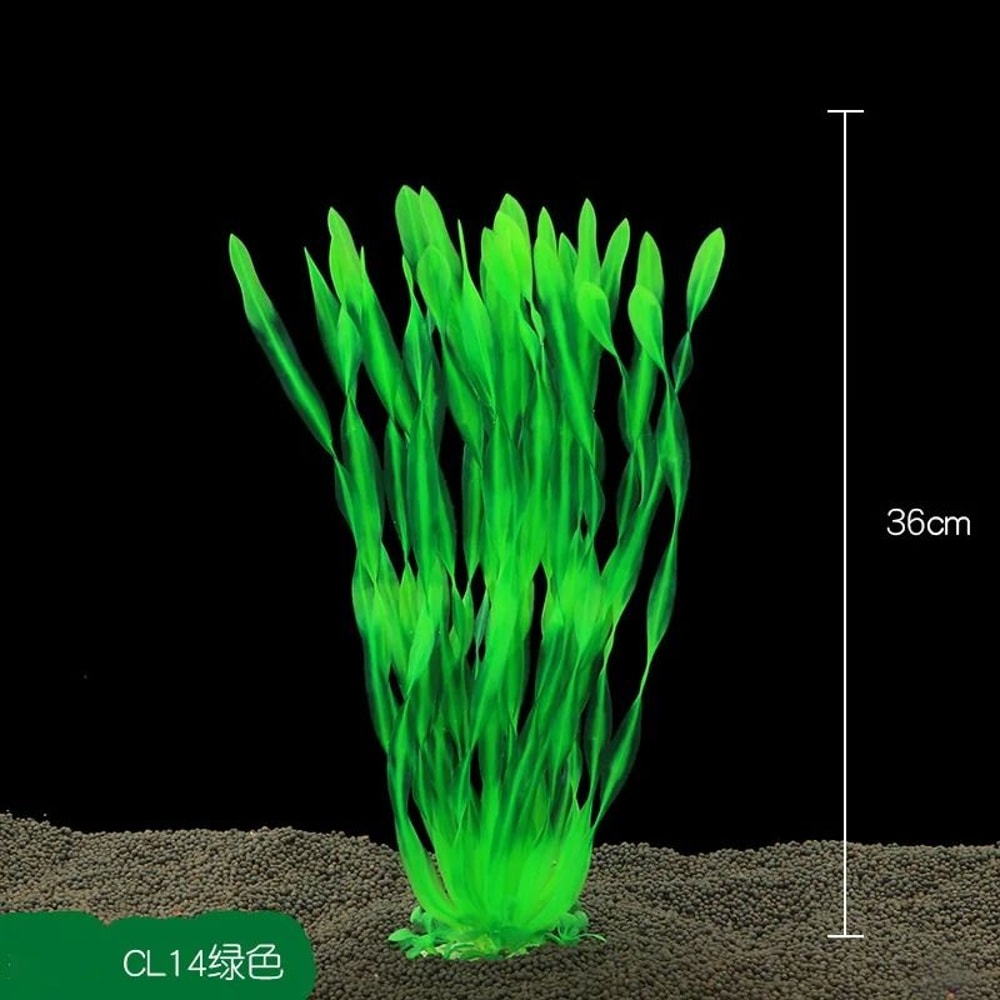 Artificial Aquarium Plants With Ceramic Base For Fish Tanks 8