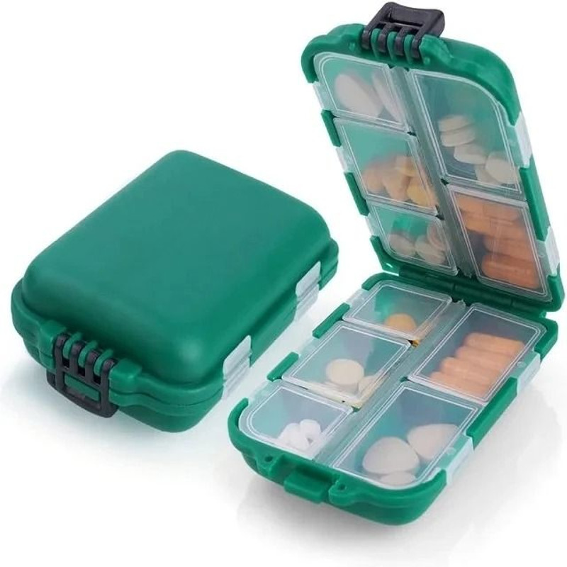 Portable 10Grid Pill Organizer Box 7