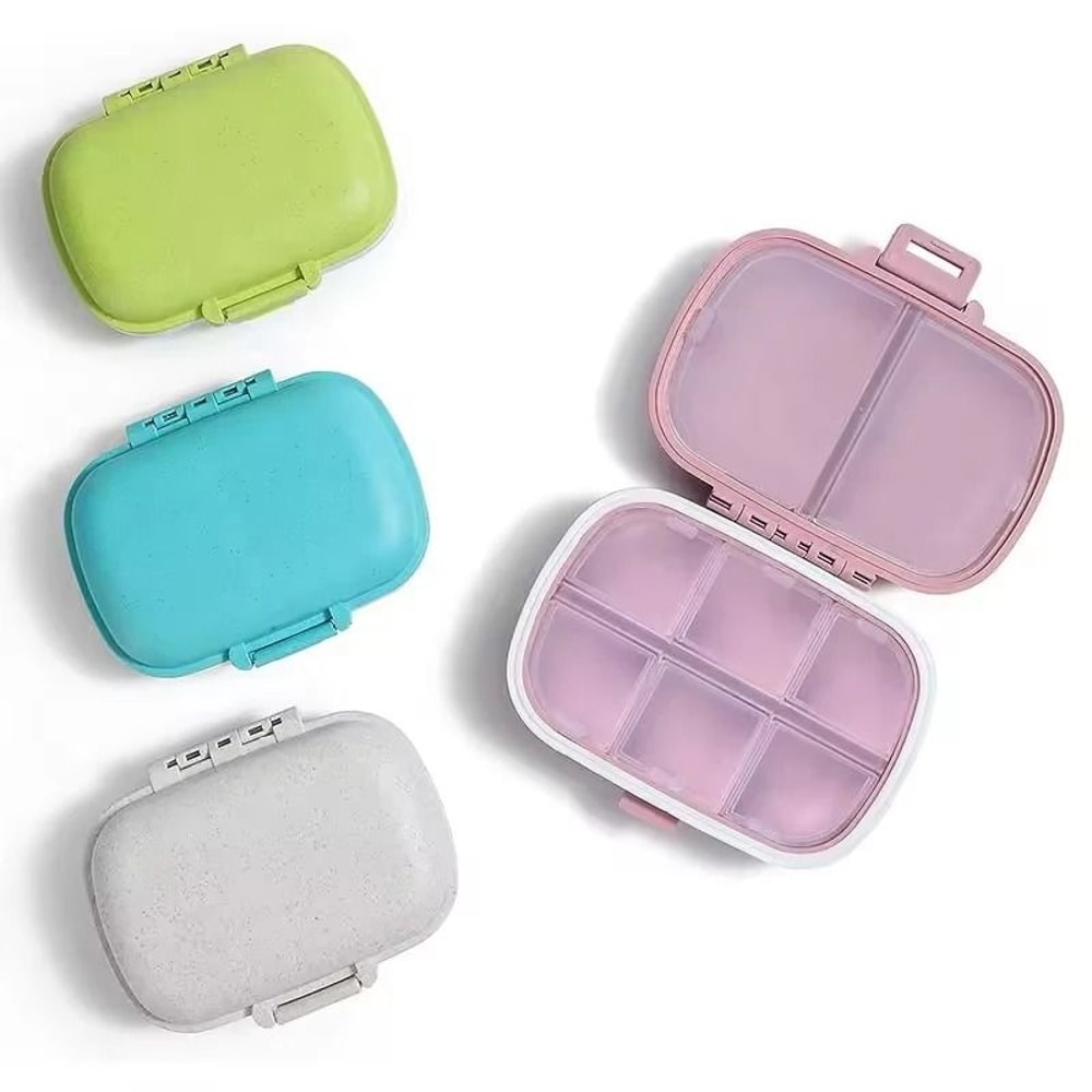 Mini 8Compartment Travel Pill Organizer Box 2