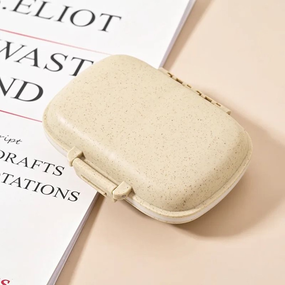 Mini 8Compartment Travel Pill Organizer Box 9