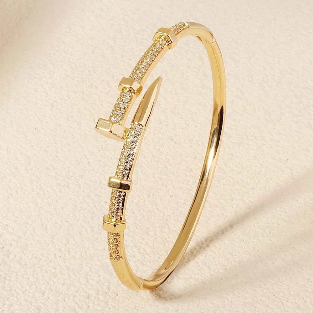 Elegant Zircon Nail Design Bracelet For Women 1